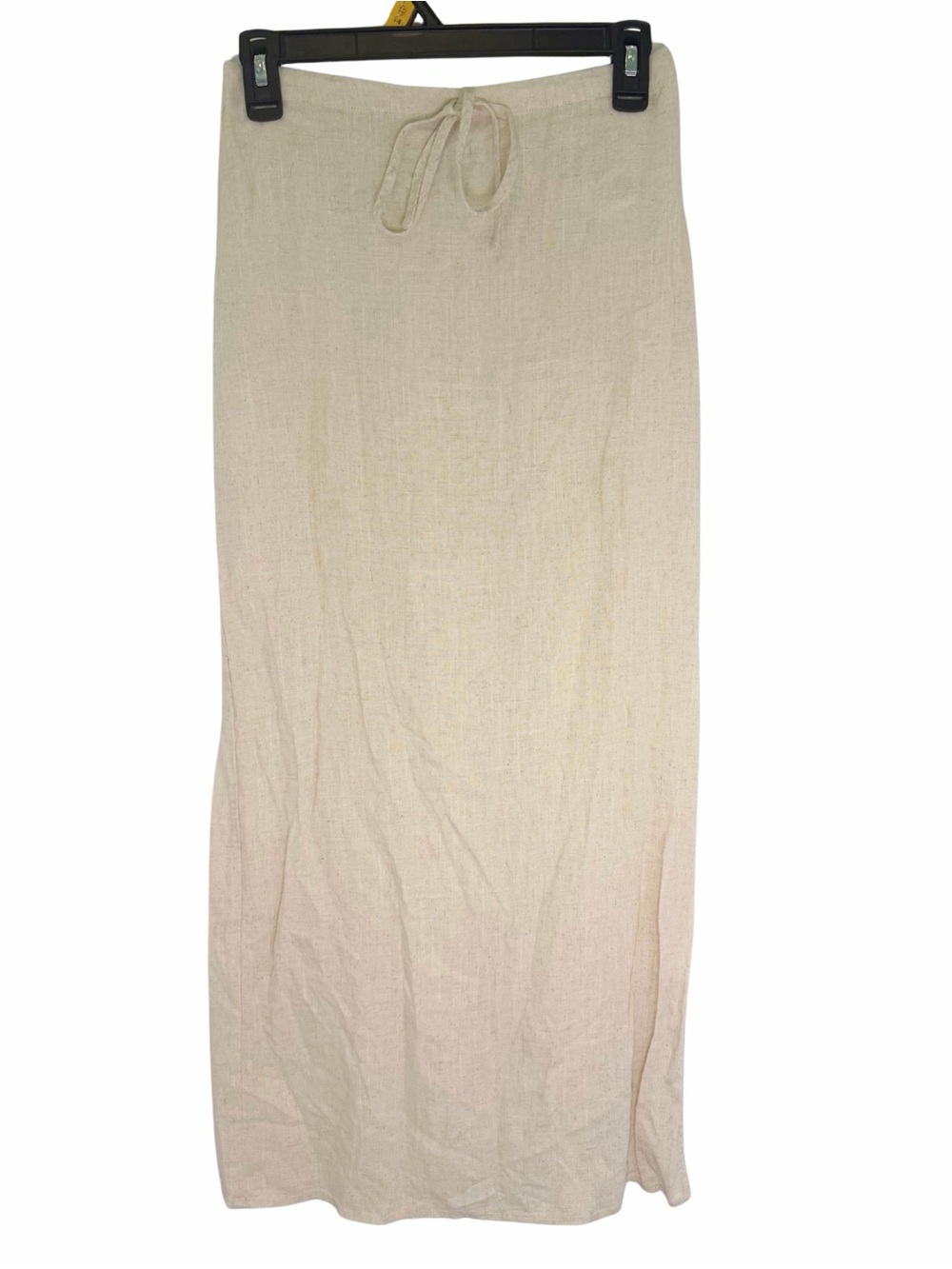 Song of Style Cream Linen Blend Side Slit Maxi Skirt